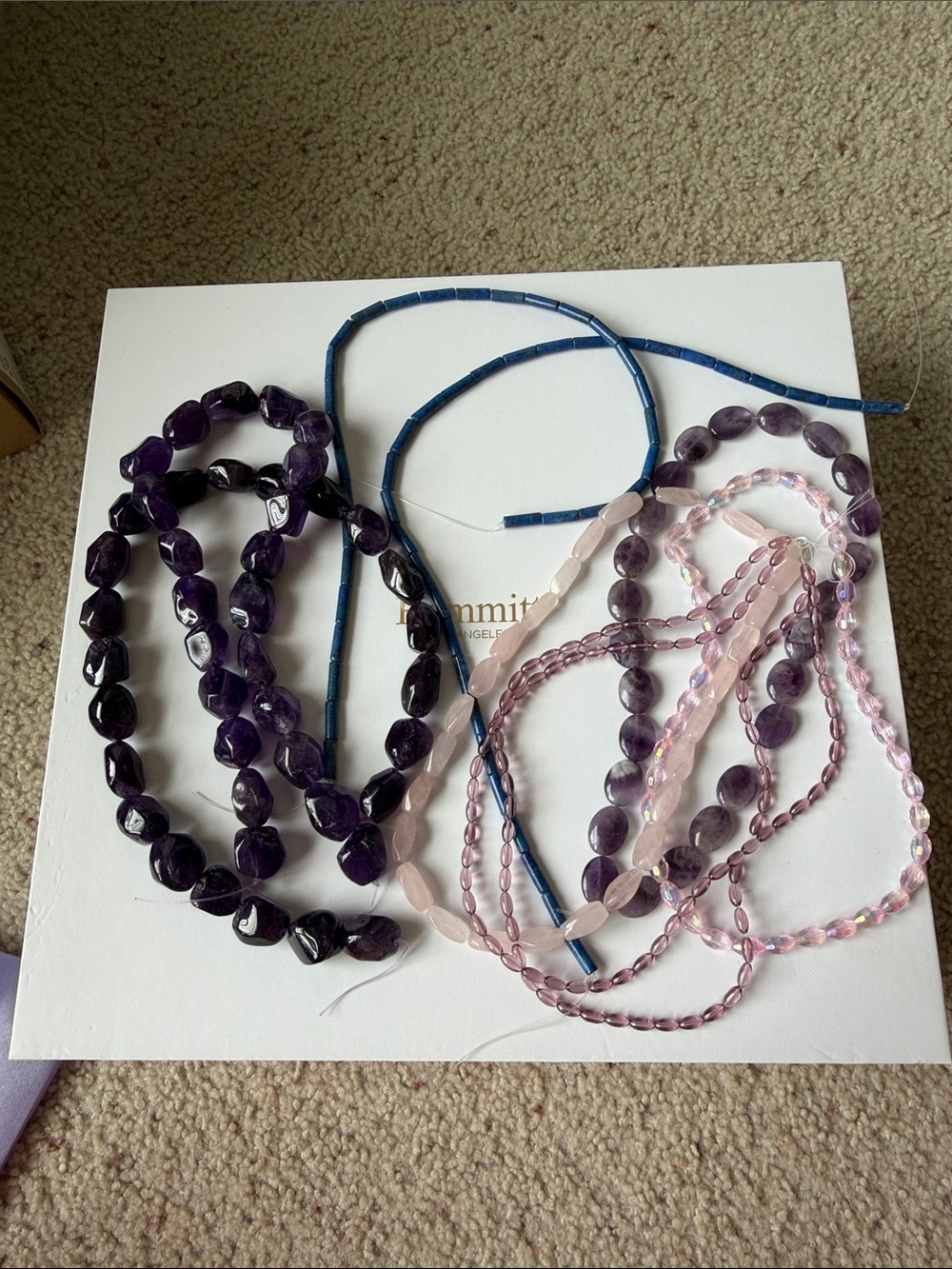 Treasure lot of beads lapis, amethyst nuggets